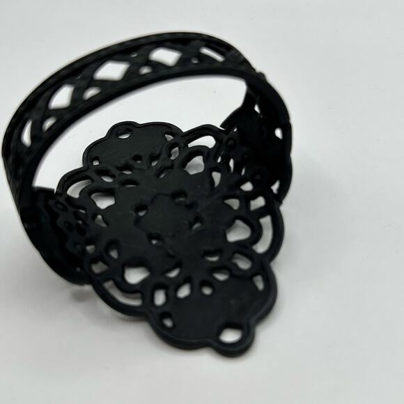 Unbranded Bracelet BLACK Rhinestone Hinge Feminine Victorian Retro Goth Ren Fair - Picture 9 of 11